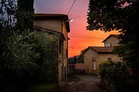 Sunset in a Tuscan village by Leonard Walpot
