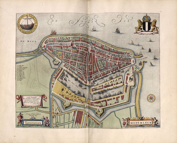 Medemblik, Stadsplattegrond Joan Blaeu 1652 van Atelier Liesjes