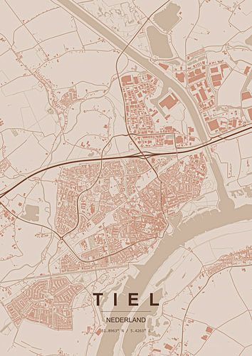 Stadtplan von Tiel
