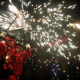 Correfoc in Barcelona by Maurice Moeliker