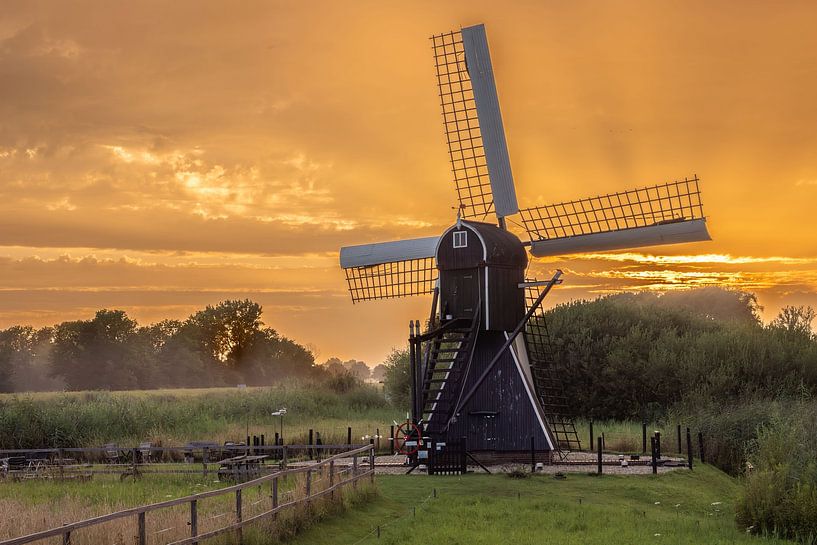 Follega-Mühle bei Laag-Keppel an der Oude IJssel von Gert van Eck