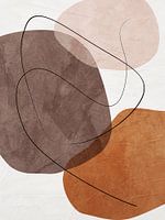 Organische abstracte kunst - aardse tinten