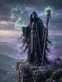 Necromancer on the Cliff by Markus Gann