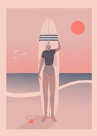 Warten auf die Flut bei Sonnenuntergang von kautsar1 art