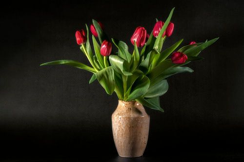 Boeket rode tulpen