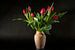 Stilleben mit roten Tulpen von Hanneke Luit