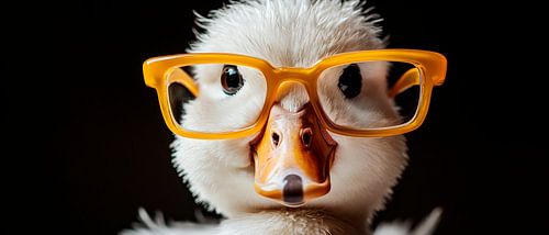 Entspanntes Entenporträt mit Brille von Poster Art Shop