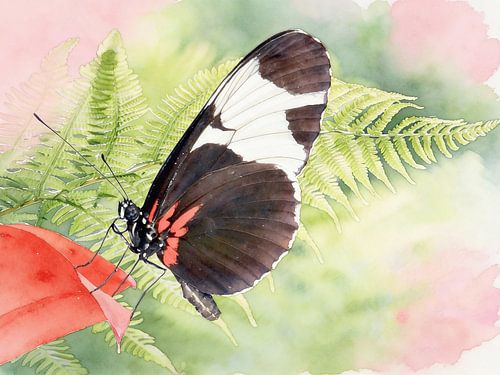Exotische vlinder - Heliconius sapho