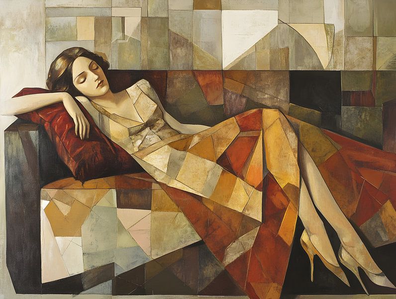 Kleines Schläfchen auf dem Sofa von Petra Dreiling-Schewe