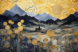 Abstrakte Berglandschaft