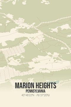 Vintage map of Marion Heights (Pennsylvania), USA. by Rezona