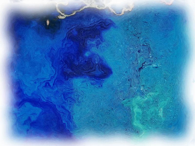 Abstract blauw van Maurice Dawson