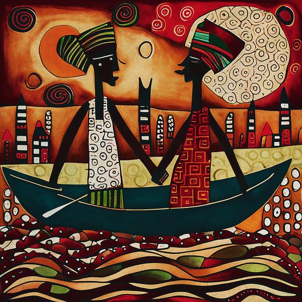 African fishermen join hands by Jan Keteleer