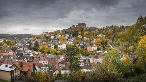 Panoramisch uitzicht op Marburg an der Lahn