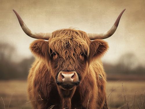 Highlander's Stare De Ziel van de Hooglanden Schotse hooglander