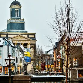 Leiden winter Hartebrugkerk von Frans Nijssen
