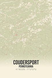 Vintage map of Coudersport (Pennsylvania), USA. by Prints of Place