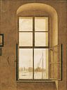 View from the studio (right window), Caspar David Friedrich - ca. 1805 by Het Archief thumbnail