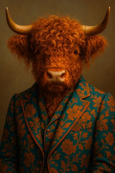 Der stilvolle Highlander - Majestät in Wolle und Muster von But First Framing