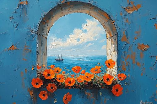 Sea view through Stone Arch no.2