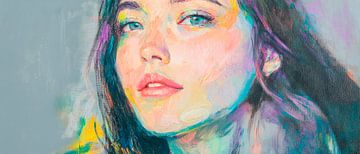Couleur des pensées - regard portrait sur Poster Art Shop