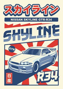 Nissan Skyline GTR R34 von Kaminarirace