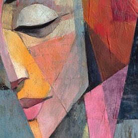 Frauenporträt | Frau mit Farbe von Kunst Laune