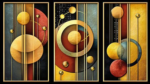 Geometrische Abstraktion Triptychon