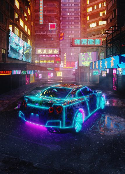 GT-R Neon Schets van John Dan