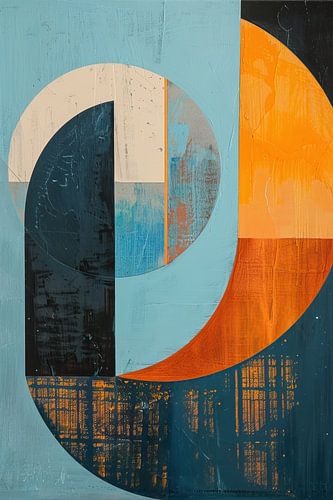 Oeuvre abstraite colorée