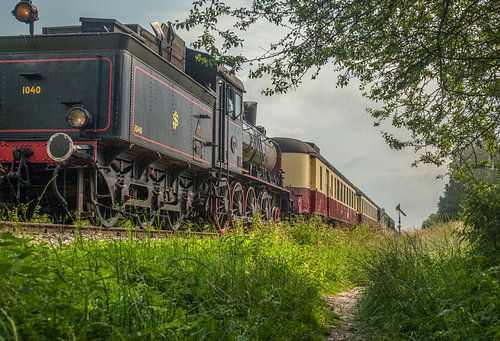 Stoomtreintje bij vertrek uit Simpelveld