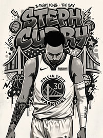 Affiche de Steph Curry des Golden State Warriors sur ANGGA HERMAWAN WIDODO