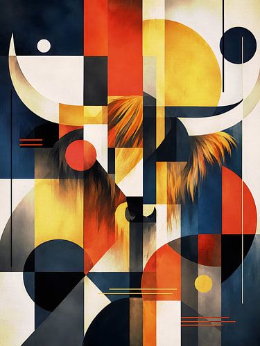 Bauhaus Hochlandrind Geometrisch