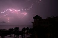 Donder en Bliksem op Madeira bij nacht over zee van Paul Franke thumbnail