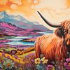 L'élégance des contrastes : le majestueux Highland Cattle en fusion urbaine sur Peter Balan
