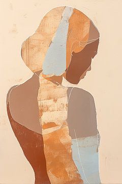 Silhouette Serenity van Abstract Schilderij