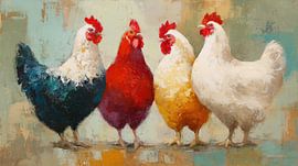 Abstract chicken panorama by TheXclusive Art