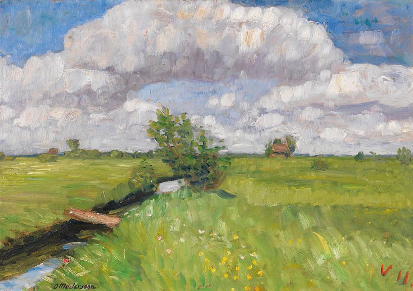 Summer meadows of water, Otto Modersohn by Masterful Masters