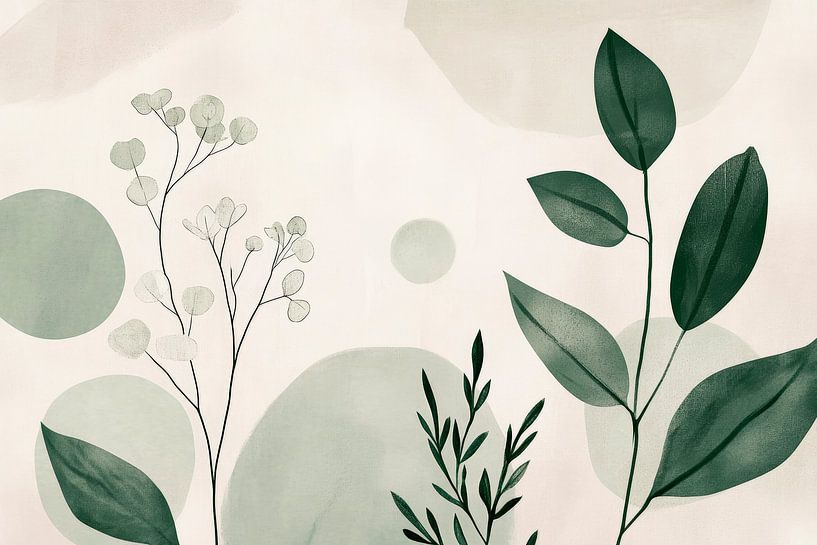 Delicate plants on a soft background by Poster Art Shop