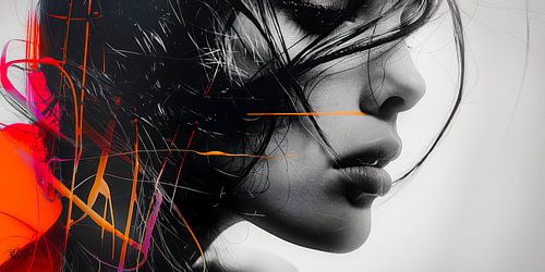 Close up portret vrouw 