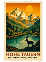 VINTAGE BRIEFMARKE HOHE TAUERN NATIONALPARK ÖSTERREICH