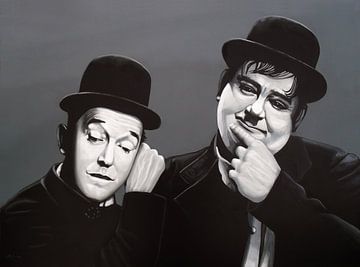 Laurel and Hardy Painting sur Paul Meijering
