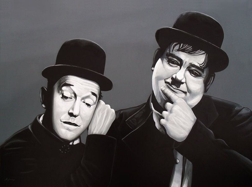 Laurel and Hardy Schilderij par Paul Meijering