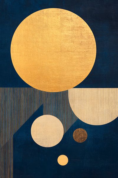 Golden circles by Poster Art Shop
