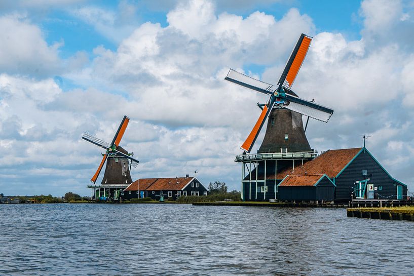 Typical Dutch mills near the Zaanse Schans by mitevisuals