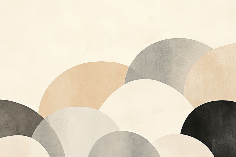 Sich überschneidende Kreise von Abstraktes Gemälde