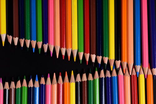 Colorful pens zipper