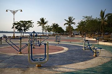 Savannakhet: fitnesscentrum met uitzicht op de rivier van Frank Photos