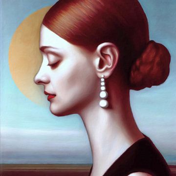 Girl with Pearls Earring van Marja van den Hurk