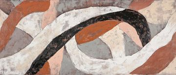 Conception de lignes abstraites dans les tons de terre sur Poster Art Shop